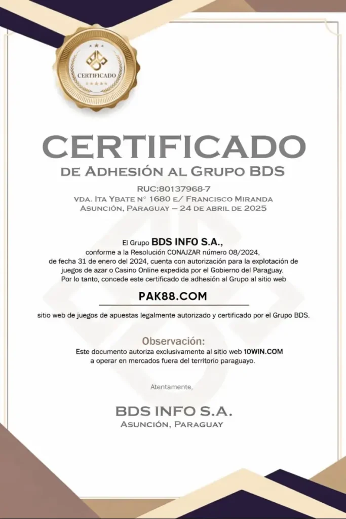 pak88 license